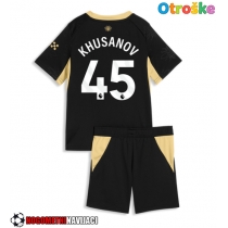 Otroške Nogometnih dresov Manchester City Abdukodir Khusanov #45 Gostujoči 2026-27 Kratki rokavi (+ hlače)